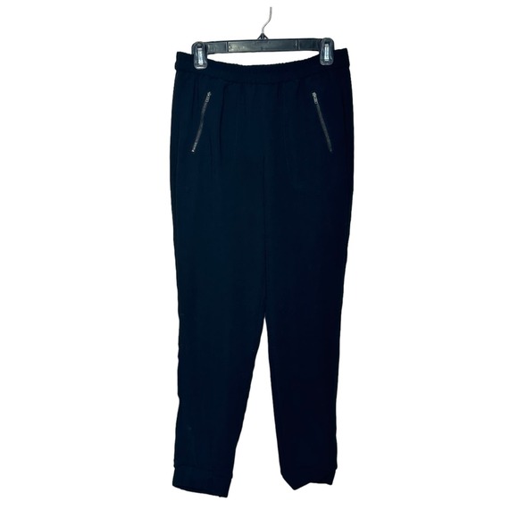 J. Crew black tapered legs casual pull on pants size 4 - Picture 10 of 10